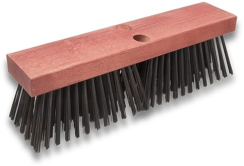 Marshalltown Asphalt Broom/Brush Heads, 406 Millimeter Size, Wire Street Broom, with Chest Support, Made in The USA, RED704152