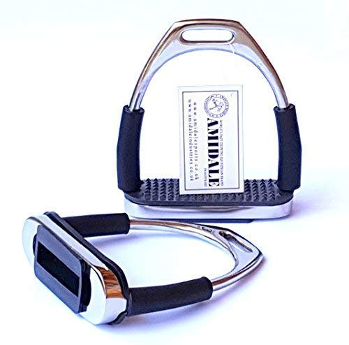 STAFFE FLESSIBILI di sicurezza per equitazione cavallo STAFFE FLESSIBILI ACCIAIO INOX 10 NUOVO colori NUOVO CON ETICHETTA (4.00, Acciaio Inox)