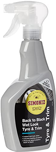 Simoniz Simoniz Back to Black Wet Tyre & Trim Shine, Wet Look Tyre Shine To Restore Glossy Black Finish, Essential Car-Cleaning Products, Industry Leading Durability For Showroom Look Tyres, 500ml