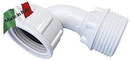 5 pz. Raccordo 90 PIPA girevole filettato 3/4 per tubo carico lavatrice F-M