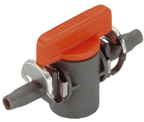Gardena Micro-Drip-System Absperrventil 4,6 mm (3/16 Zoll): Regulierventil zur Rohrabsperrung einzelner Rohrstränge (Art.-Nr. 1348, 1350) (8357-20)