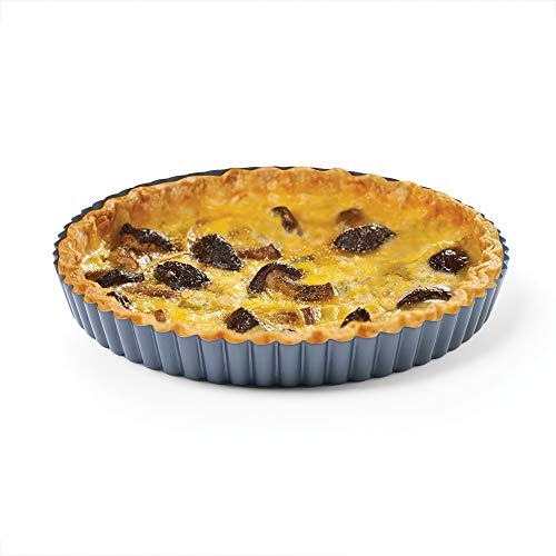 Fox Run Removable Bottom Non-Stick Tart and Quiche Pan, Loose Bottom Quiche Pan - 9.5-inch