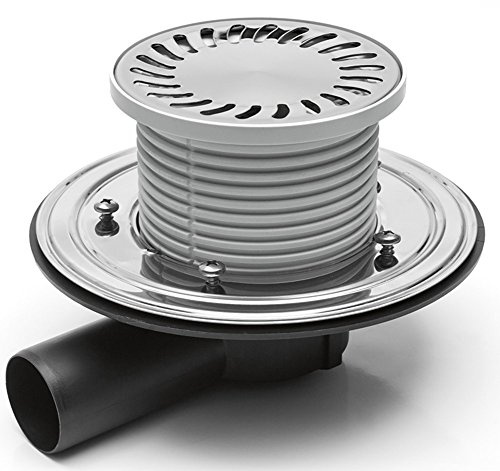 Duschablauf Badablauf Edelstahlrost rund 137 mm DN 50 (381 D)