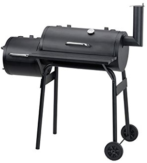 ACTIVA Smoker inkl. Temperaturanzeige - Schwarz, Metall, Holzkohle, Grau
