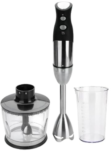 LACOR 61671 - Batidor eléctrico con Picadora y Vaso 500ml de 700w - Gris | Para montar, emulsionar y mezclar; con 500 ml de capacidad, ideal para cocina profesional y uso diario en casa