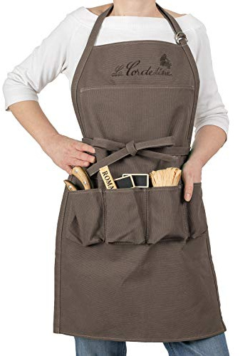 La cordeline CJN45F Delantal de jardinería marrón Chocolate de algodón (25 x 3 x 37 cm)