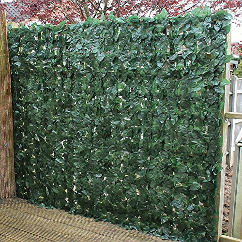 Artificial Screening Ivy Leaf Hedge Panels On Roll 1.5m x 3m Privacy Garden Fence Screen