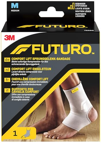 FUTURO FUT76582 Comfort Sprunggelband, bärbar på båda sidor, storlek M, 31,8–38,0 cm
