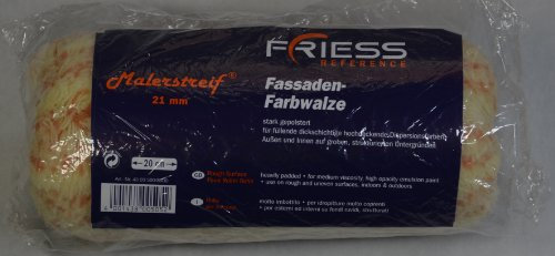 Friess Malerstreif Fassaden-Farbwalze ; ca. 20 cm breit; für Bügel ca. 8 mm