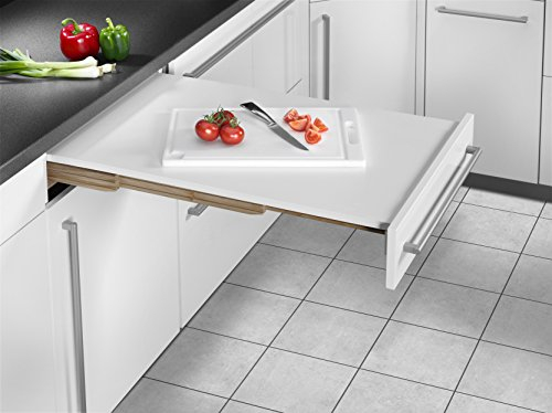 Hailo Auszugtisch 3845601 | Rapid 60 Ausziehtisch stufenlos | für 60cm Schrankbreite und Schubkastenblende | Dekor WEISS