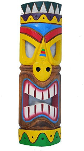 Interlifestyle Wandmaske 50cm Tiki Dekoration Holzmaske Motivmaske Tiki