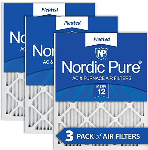 Nordic Pure 20x30x1M12-3 MERV 12 AC Furnace Filters (Quantity 3)