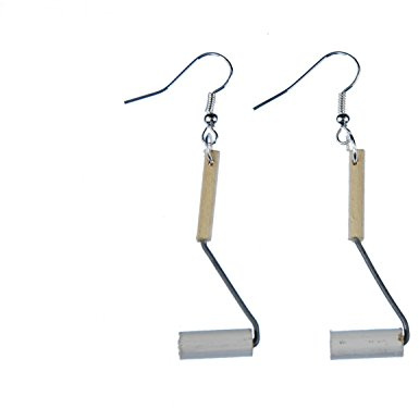 Paint Roller Earrings Miniblings Paintbrush Painting Wood