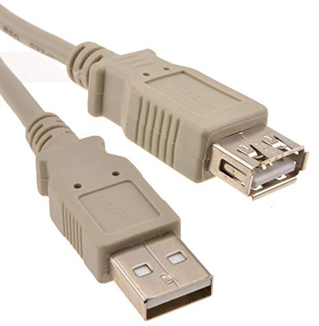 kenable USB 2.0 Extension Cable Certified High Speed Shielded A Male to A Female Lead Beige 5m