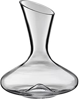 cilio Dekanter Vetro 1 Liter, bauchige Glaskaraffe mit Bodenvertiefung | Weinkaraffe, mundgeblasenes Klarglas, für Rotwein und Weißwein, standsicher, bauchige Form, 1 L Fassungsvermögen