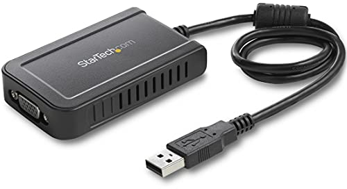 StarTech.com USB 2.0 to VGA Adapter, USB to VGA Monitor Converter for Windows, 1080p , TAA (no support for macOS/ChromeOS/Linux)