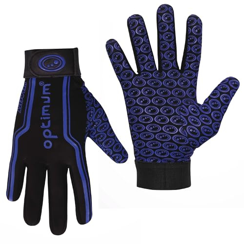 Optimum Thermal Velocity Sports Gloves, All-Weather Elite Performance Grip, Unrestricted Hand Movement, Easy Fasten Strap & Insulated Warmth for Cold Weather Confidence - S, Black/Blue
