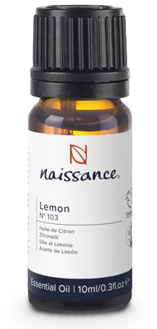 Naissance Zitronenöl (Nr. 103) - 10ml - 100% Naturreines Zitrone Ätherisches Öl für Naturkosmetik, Aromatherapie, Duftlampe - Duftöl für Aroma Diffuser