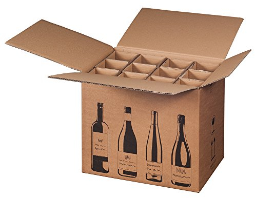 5x Flaschenversandkarton Weinkarton für 12 Weinflaschen (PTZ Zertifikat - DHL/UPS)