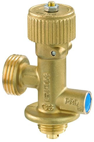 Campingaz Gaz Sicherheitsflaschenventil für Butan - Gasventil - PORTABLE_STOVE - 7,5 cm - Messing - 50 kW - GAZ (AG M16 x 1,5) x AG KLF