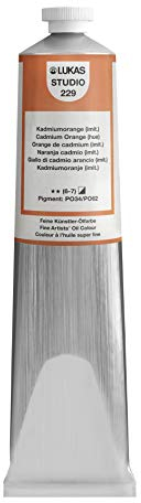 LUKAS STUDIO OIL 200 ml, Ölfarbe in Premium-Qualität, Farbton Kadmiumorange