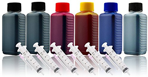 Nachfülltinte Druckertinte Refillset für Canon PGI-550/CLI-551,PGI-550XL/CLI-551XL,PGI-550XXL/CLI-551XXL inkl. Grau (für Canon PIXMA IP8750 MG6350 MG7150), 600ml