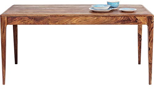 Kare Design Brooklyn Nature Tisch, Braun, 4-6 Personen, Handgearbeitet, Langlebiges Massivholz, Skandi-Style, Esszimmertisch, Großer Schreibtisch, Konferenztisch für Büro, 76x80x160 cm (HxBxT)