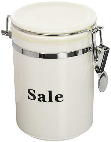 Excelsa Black & White Barattolo Sale, Plastica, Bianco/Nero, 0.72 cl