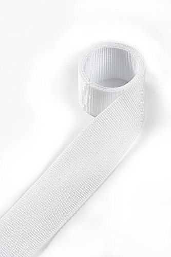 1buy3 Gurtband aus Polypropylen 20mm breit, 4 Meter lang, Farbe:1 - Weiß | Grundpreis pro Meter = € 1,17