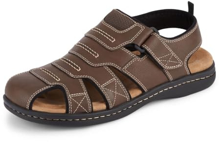 Dockers Searose Fisherman Mens Sandals Outdoor Comfort Memory Foam Sandals for Men, Briar, 8