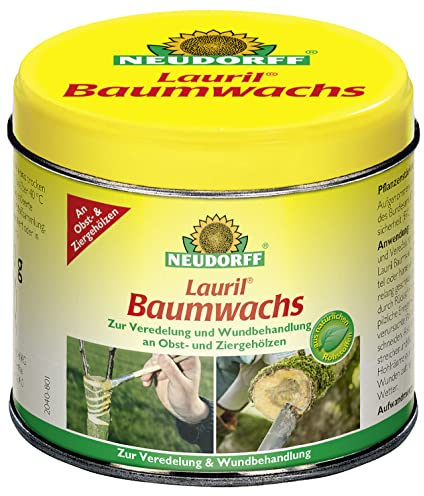 Neudorff Lauril Baumwachs – Anwendungsfertiger Baumwachs Wundverschluss zur Veredelung und schnellen Wundheilung von Obst- und Ziergehölzen, 250 g