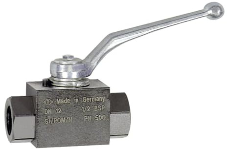 Riegler 103514 Kugelhahn, Hochdruckausführung, G-Innengewinde, Stahl, G 1/8