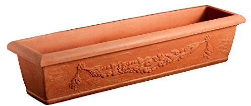 Dehner Blumenkasten Firenze, ca. 60 x 20 x 17 cm, Kunststoff, terracotta, Orange