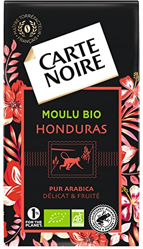 Carte Noire Café moulu pur arabica, délicat & fleuri, bio - Le paquet de 250g