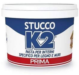 Stucco in Pasta K2 0,5 KG colore Bianco Speciale per legno e muri - Uso interno