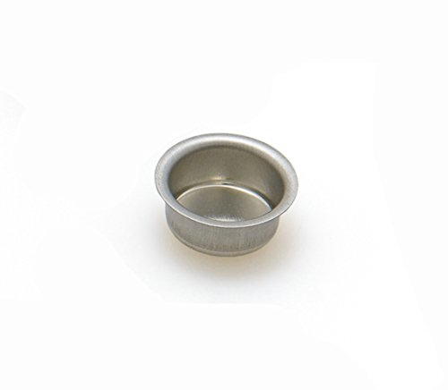 A.J. Wwe - Metallwaren GmbH Tüllen für Adventkerzen Silber mit Tropfenfänger Ø 22mm, Größe:100 Stück