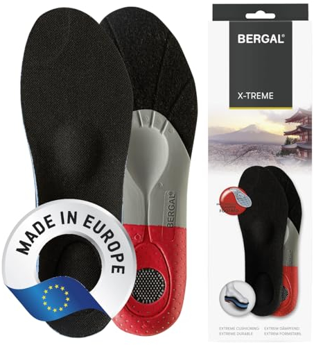 Bergal Bergal X-Treme 8668044, Einlegesohlen, Schwarz (Weiches, hautfreundliches Velours aus Mikrofaser), Größe 44