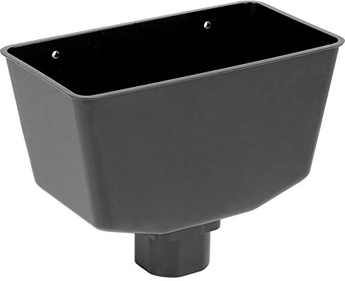 O' SO EEZY 68mm Round or 65mm Square downpipe Hopper Black