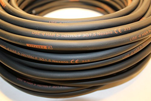 netbote24 TITANEX Kabel H07RN-F 3x1,5 mm² (3G1,5) Baustellenkabel, Industriekabel geeignet für den Außenbereich 5-50m (25m) | Industriekabel fuer den Aussenbereich, flexible Stromleitung, halogenfrei LSOH, feindraehtige Kupferleiter Klasse 5
