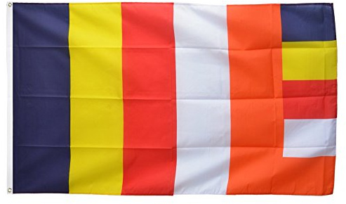 Flaggenfritze Fahne/Flagge Buddhismus + gratis Sticker