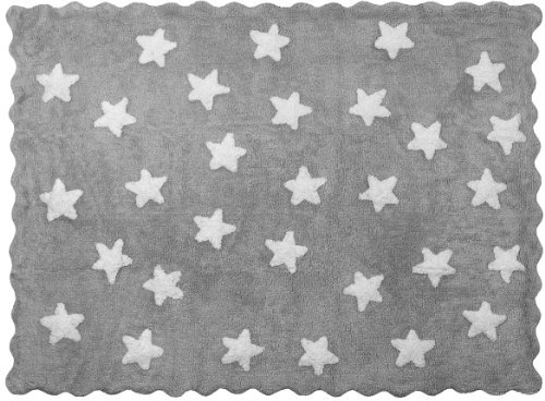 100% Baumwolle Teppich Maschine waschbar für Aratextil. Colección Eden Gris 120x160 cms
