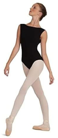 Capezio 126 klassisk gymnastikdräkt med ubåthals, svart, storlek L