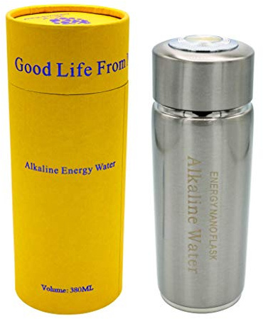 Bouteille d'eau alcaline portable double filtration nano-énergie ioniseur santé, hydratation efficace, acier inoxydable, sans BPA, 500ml, voyage, sport, bureau, MarqueX