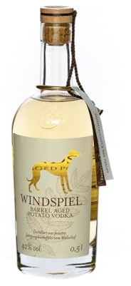 Windspiel Barrel Aged Potato Vodka (1 x 0,5l) | 5-fach destilliert. Fassgereift. Mild und edel, für Kenner und Genießer - 42% vol.
