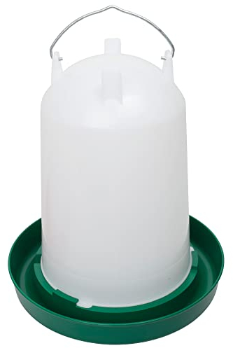 Hühnertränke 12 Liter, grün - Geflügeltränke für Hühner - Automatische Wassertränke - Stülptränke, Kükentränke, Wachteltränke, Vogeltränke - Wasserspender mit Bajonettverschluss und Aufhängung