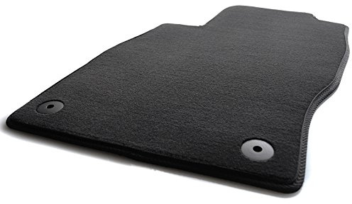 Fußmatte kompatibel mit Opel Corsa D alle 2006-2014 Velours Automatte Fahrermatte Matte Fahrerseite einzeln Schwarz Ersatzmatte Antirutsch Wetterfest
