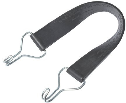 Braun Gummispanngurt, Farbe schwarz, dehnbar, 54 cm Länge, 35 mm Gurtbreite, mit Drahthaken. Artikel Nr.: 73095