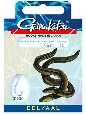 Gamakatsu Hook 3120N Aal 75cm - 10 gebundene Angelhaken