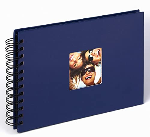 walther design Album Fotografico Blu 23 x 17 cm Album a Spirale con Ritaglio di Copertina, Fun SA-109-L