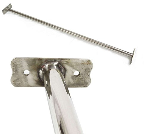 Gartenpirat Reckstange Turnstange Edelstahl, 125 cm Spielgeräte Klettergerüst mit Schrauben und Kappen schwarz für sicheren Spaß im Garten